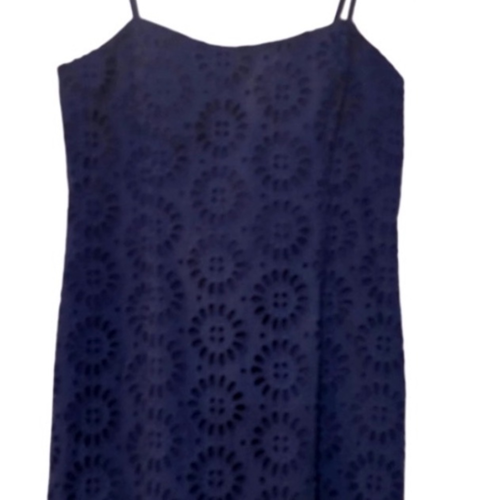 Lilly Pulitzer Navy Eyelet Spaghetti-Strap Mini - Picture 6 of 9